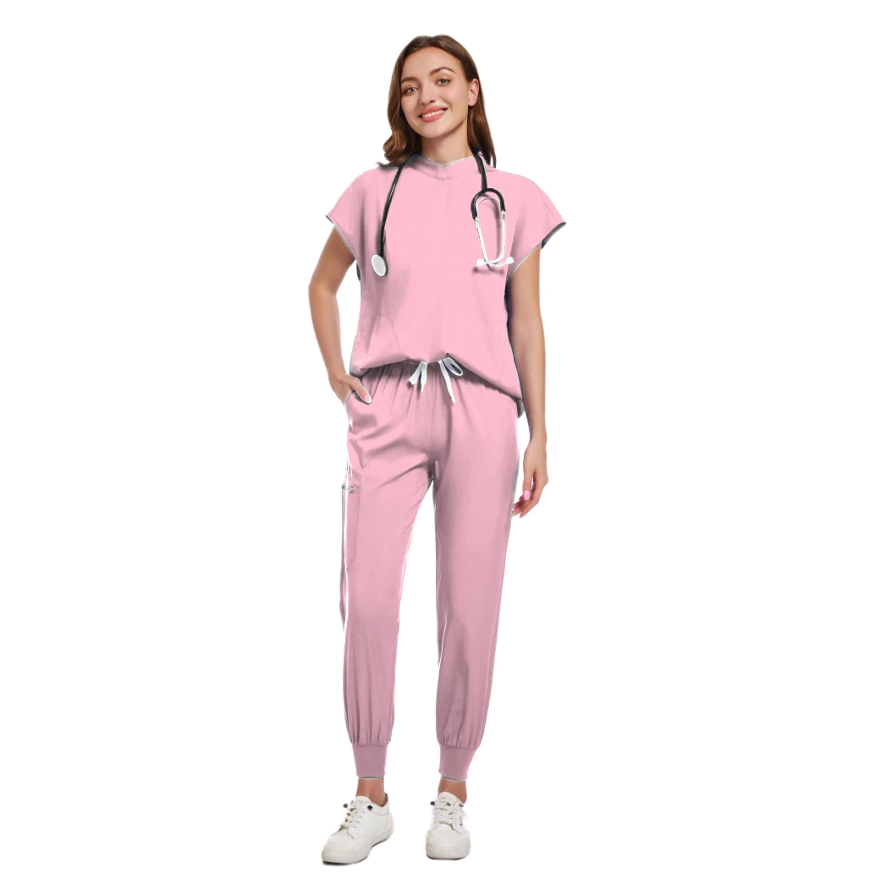 Uniforme d'infirmière en pharmacie à manches courtes, vêtements de travail unisexes multicolores pour médecins d'hôpitaux, uniformes de proporbuccale et dentaire