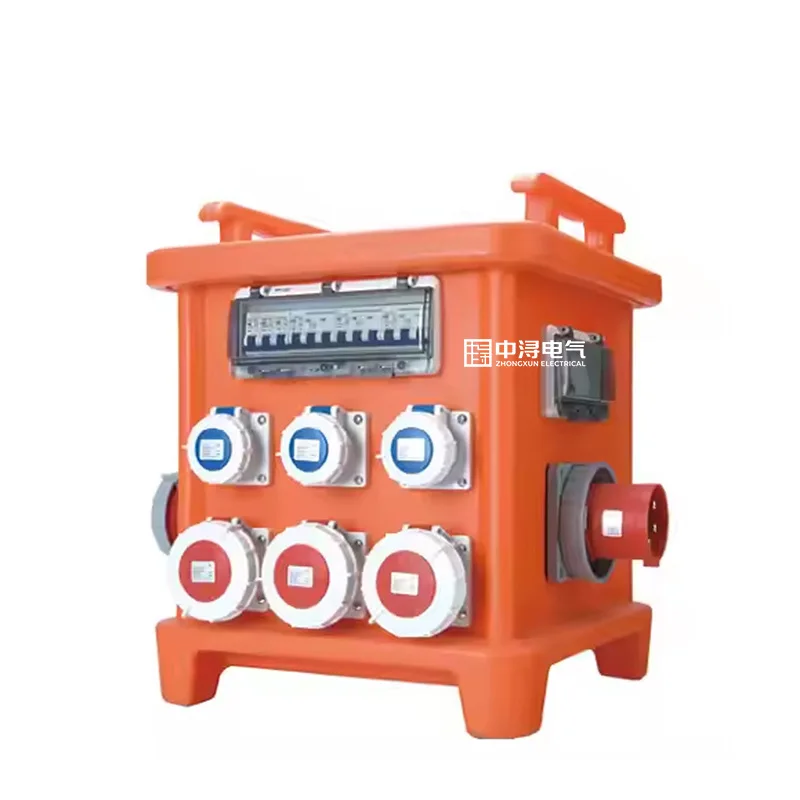 Mobile Power Box Industrial Grade Waterproof Power Supply Straight-through Box Source Industrial Socket Box