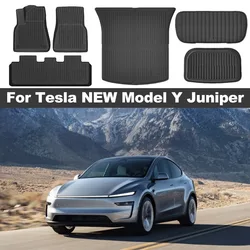 Floor Mats for New Model Y Juniper 2025 Trunk Mats Waterproof All Weather Liner Anti Slip for Tesla Model Y Car Accessories