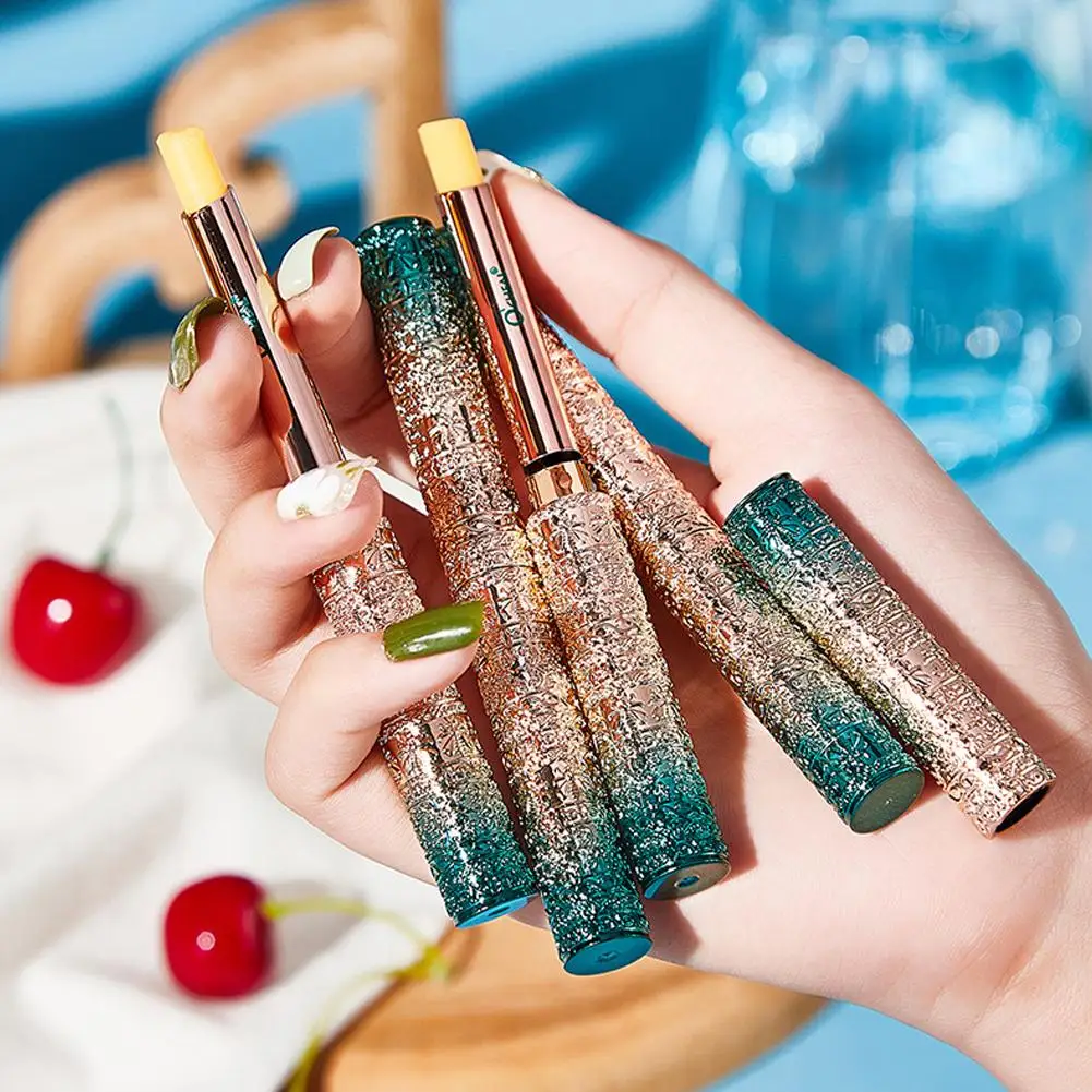 Nuevo bálsamo labial de fruta, imprimación de labios hidratante, maquillaje de gelatina teñida de Color, brillo de labios rosa sólido, lápiz labial nutritivo que cambia de Color F0M9