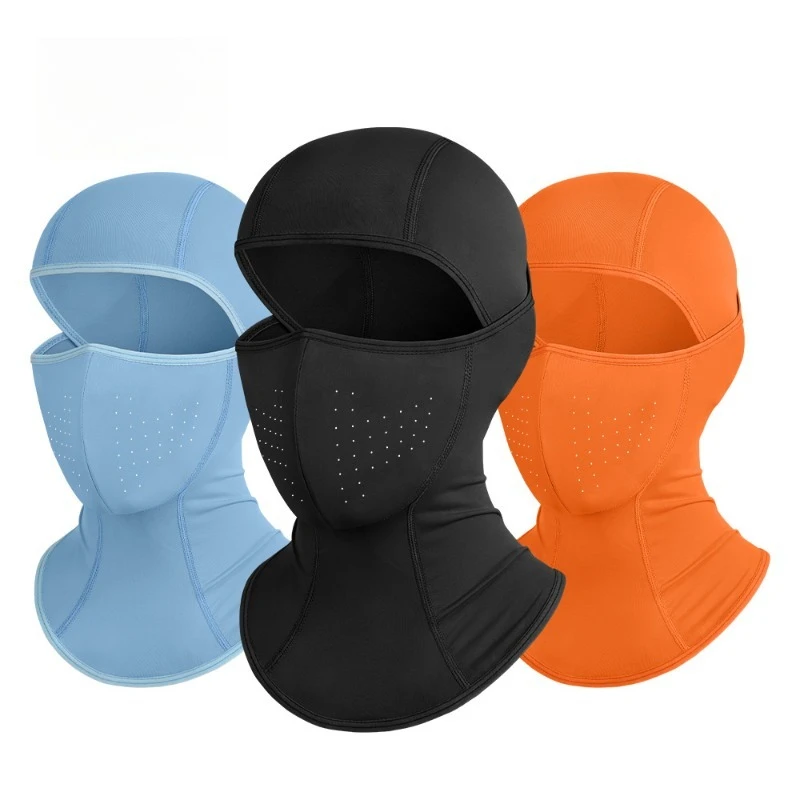 Cycling Face Mask Sun Shade Breathable Color Nylon Mesh Quick Dry Head Cover for Summer Outdoor Camping Hiking Motorcycle