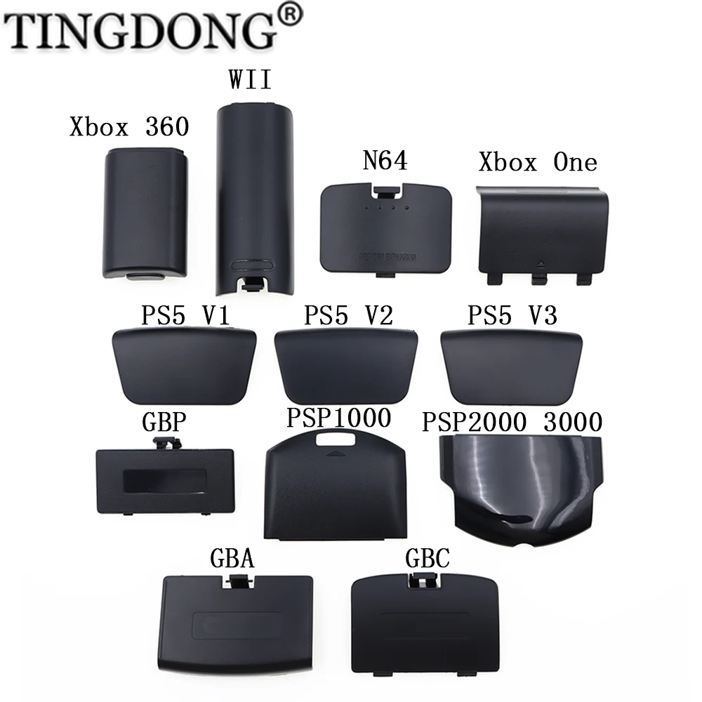 For GB GBA GBC GBP Wii N64 PSP 1000 2000 3000 PS5 Xbox One Series X S Xbox360 Battery Cover Lid Door Replacement