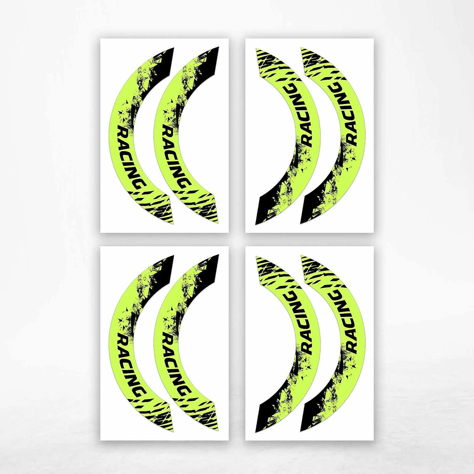 S08B Light Green 2-Piece Rim Wheel Stickers Decals For Hayabusa GSX1300R 16-26