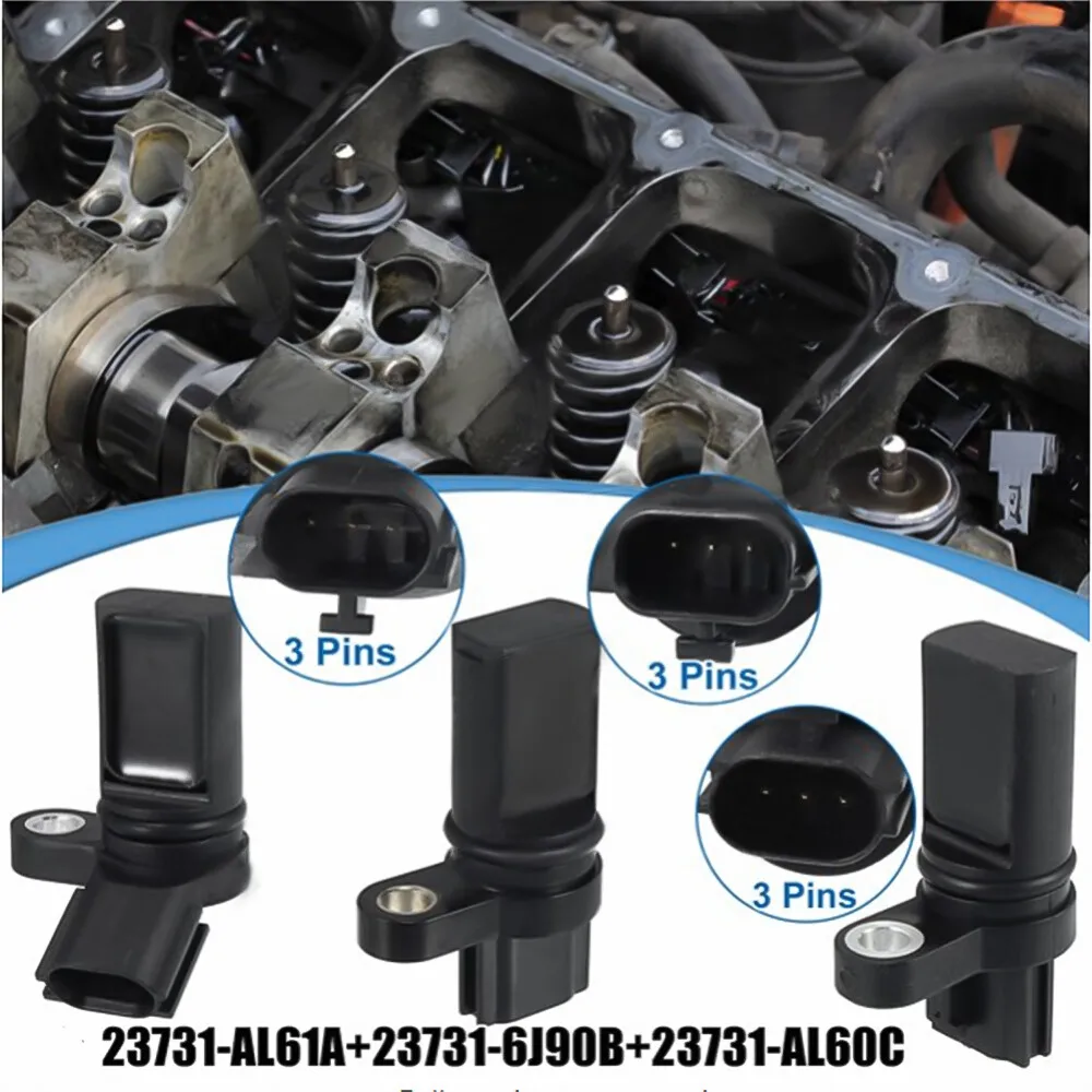 เซ็นเซอร์ตำแหน่งเพลาข้อเหวี่ยง 23730-AL60A 23731-6J90B 23731-AL61C จำนวน 3 ชิ้น สำหรับรถยนต์นิสสัน NV1500 NV2500 NV3500 4.0L ปี 2012-2017 รุ่น CS-0021