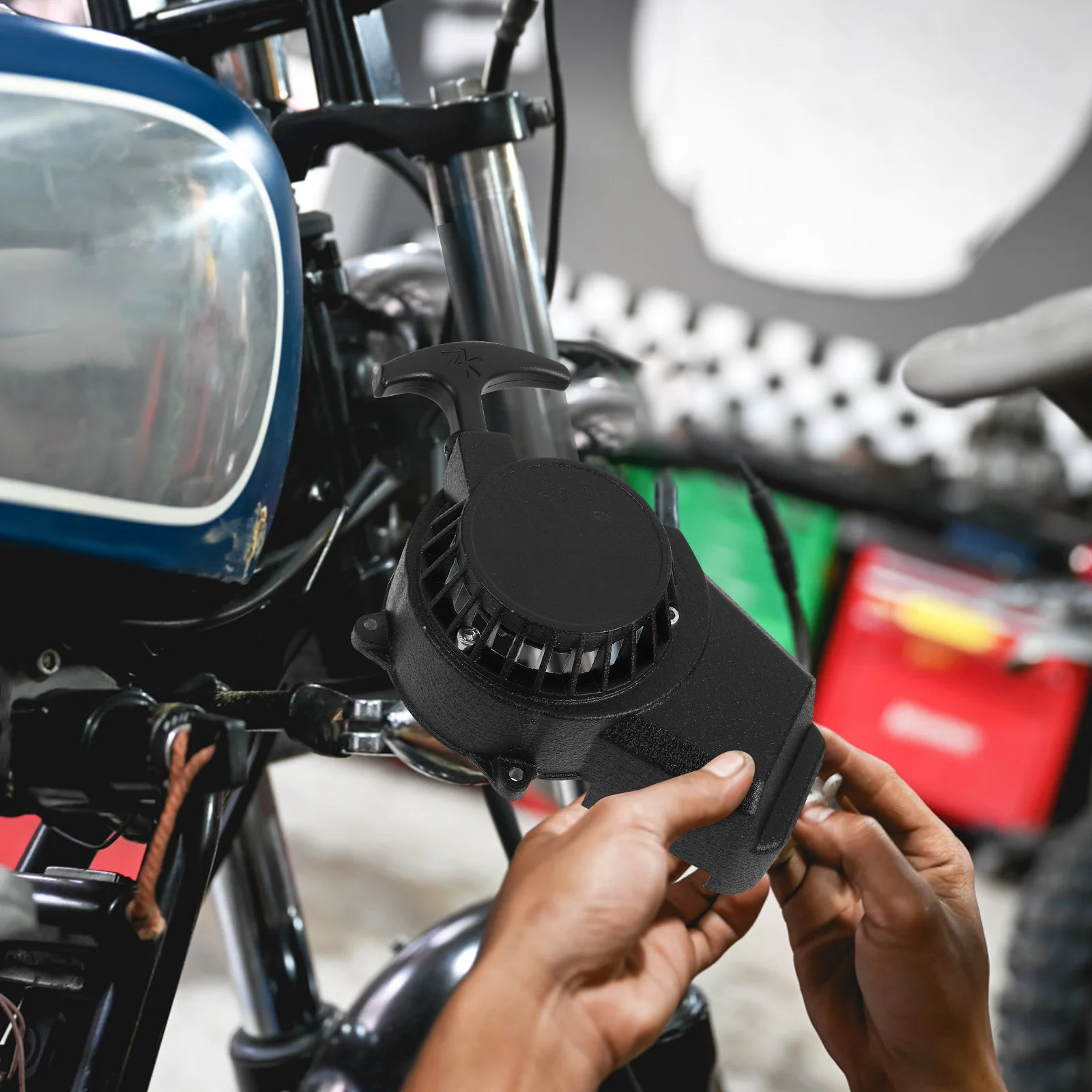 

Full Aluminum Pull Starter Recoil for 47 49cc Two Stroke Atv Motorcycle Generator Go Cart Mini Bike Replacement Assembly