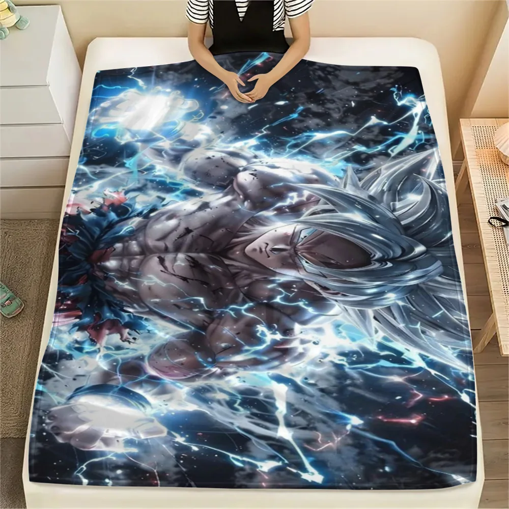 Goku Practical Household Printed Blanket, Flannel Blanket Ideal for Sofa, Bed, Bedroom, Chair & Outdoor Picnic.-TING