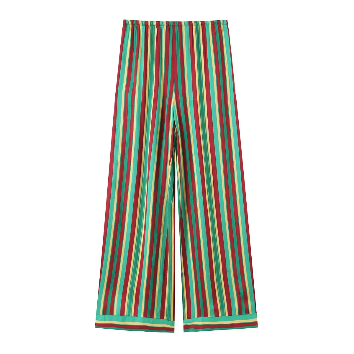 بنطلون بيجامة مخطط للسيدات على الطراز الجديد للخريف الأوروبي والأمريكي عبر الحدود