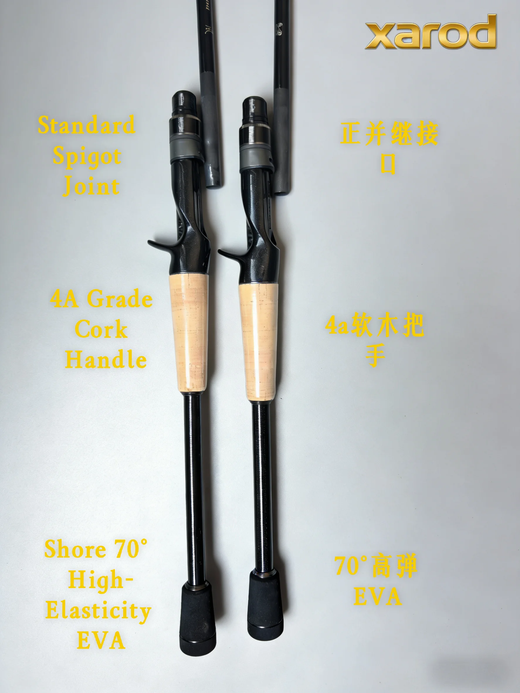 Xarod Fishing Rod, One and a Half Sections, Five-Section Portable Design, Fuji Sic Titanium Alloy Guide Rings, Made from Toray M40X Carbon Cloth