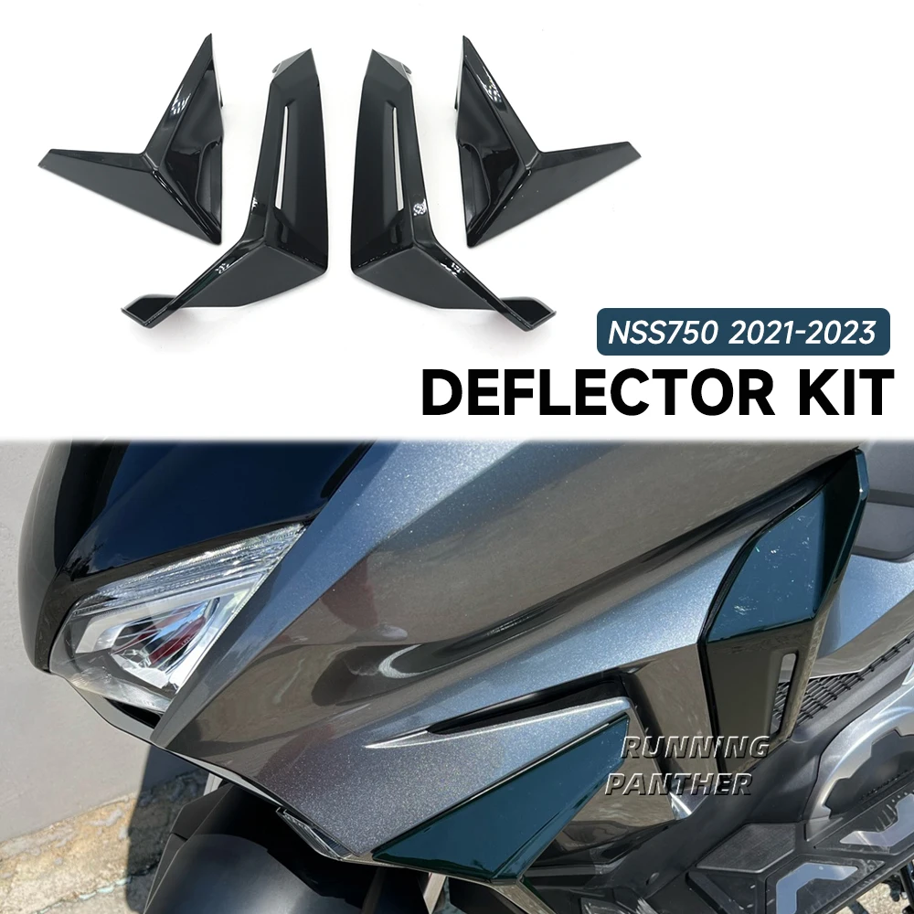 Motorcycle Air Deflector Kit Black Fit For Honda NSS750  nss 750 2021 2022 Spoiler Add-on Spoiler Side