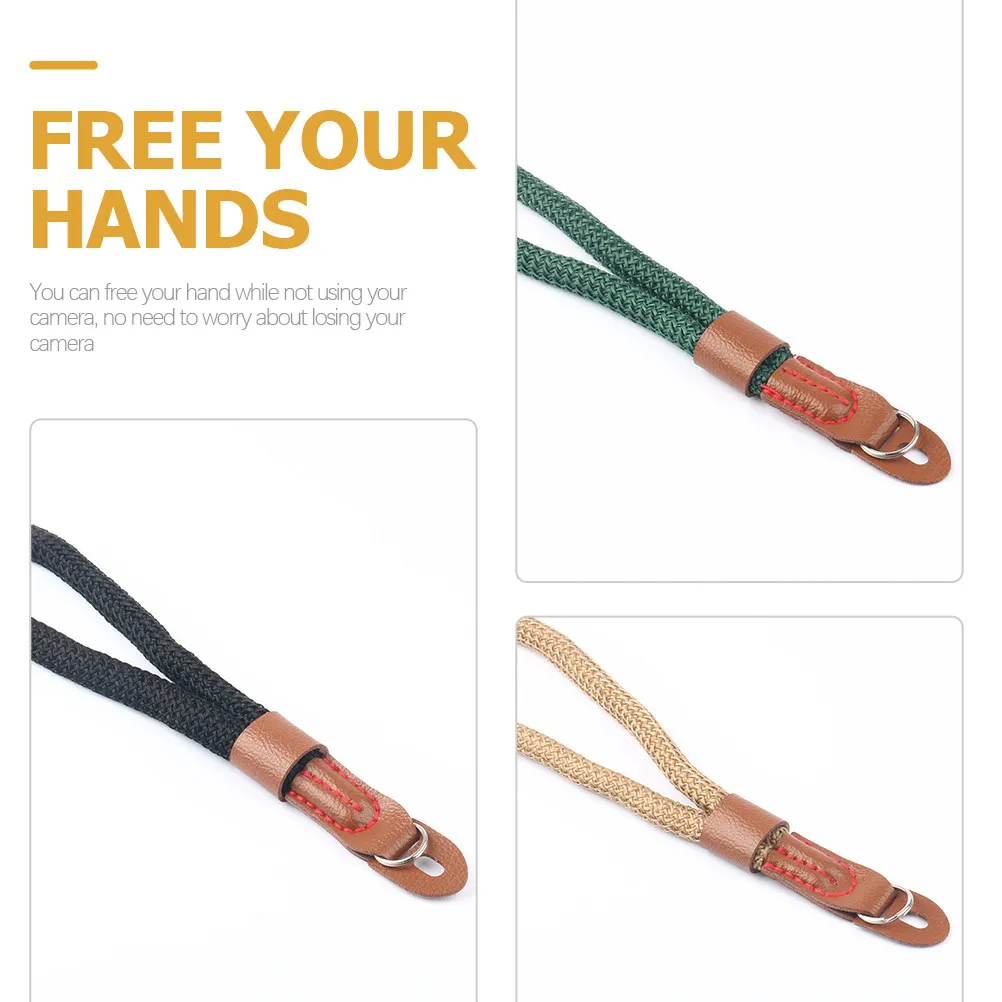 3Pcs Camera Wrist Strap Heavy Duty Flexible Anti-Lost Lanyard for Dslr Mirrorless Cameras Outdoor Travel Climbing Photography