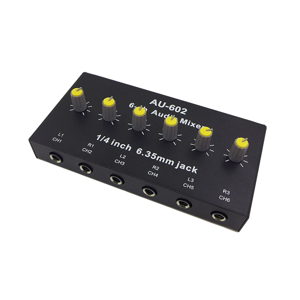 

AIYIMA AU-602 Mono Microphone Microphone Instrument Multi-Channel Input Mixer Amplifier Outdoor Charging Mixer 1PCS