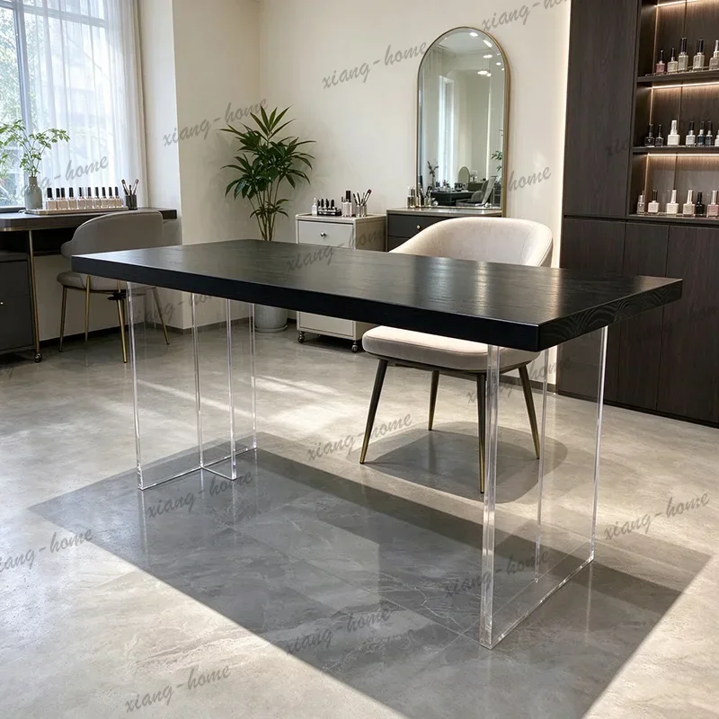 Factory Direct Design French Nail Table Minimalist Aesthetic Trendy High Quality Nail Table Simple Space Saving Mesa Manicura Fu