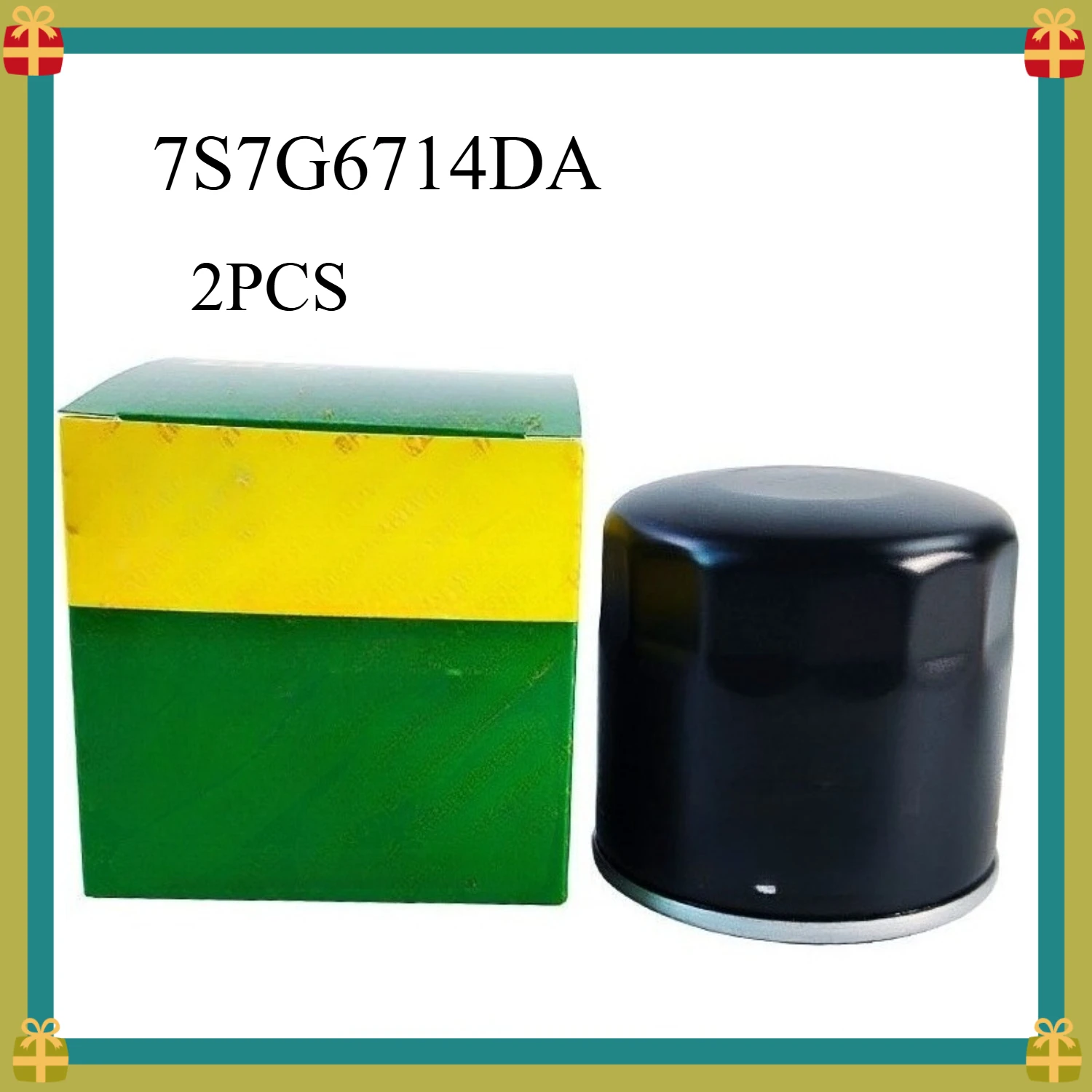 2PCS 7S7G6714DA Oil Filter,For Ford Fiesta, Focus, Focus Plus, Mazda, and Volvo C30, S40, S60, V40, and V50