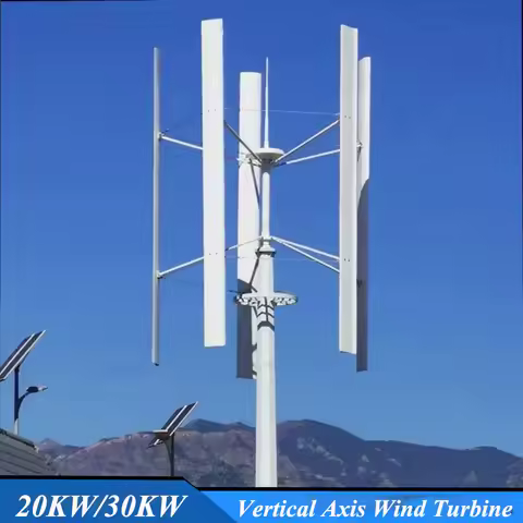 20KW 30KW Vertical Wind Turbine Generator 48V 110V 220V 380V Free Energy Magnetic Alternators With Grid Tie Inverter For Home