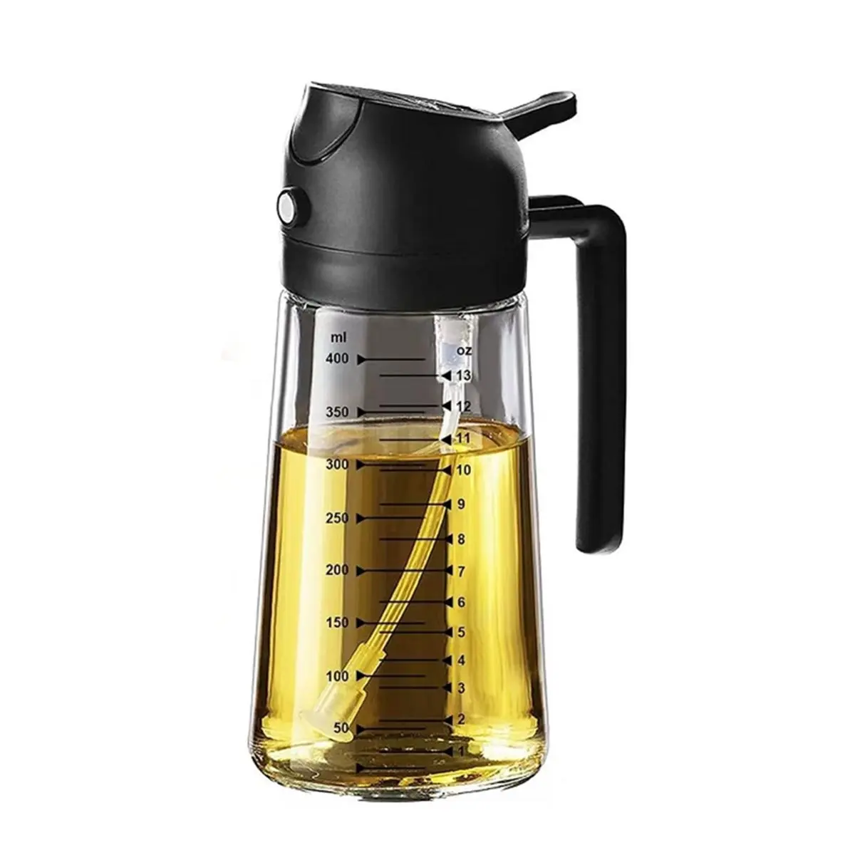 BHBL 16Oz/470Ml Glass Olive Oil Sprayer for Cooking - 2 in 1 Olive Oil Dispenser Bottle for Kitchen Gadgets