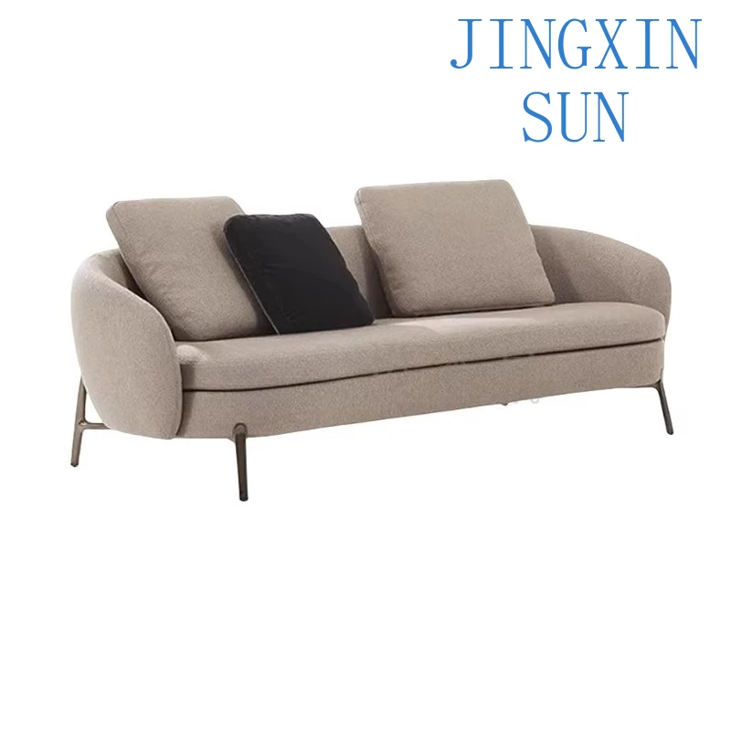 Italian Light Luxury Minimalist Curved Sofa for Small Apartment Living Room Reception Area Soft Decor Special Shape Sofa for