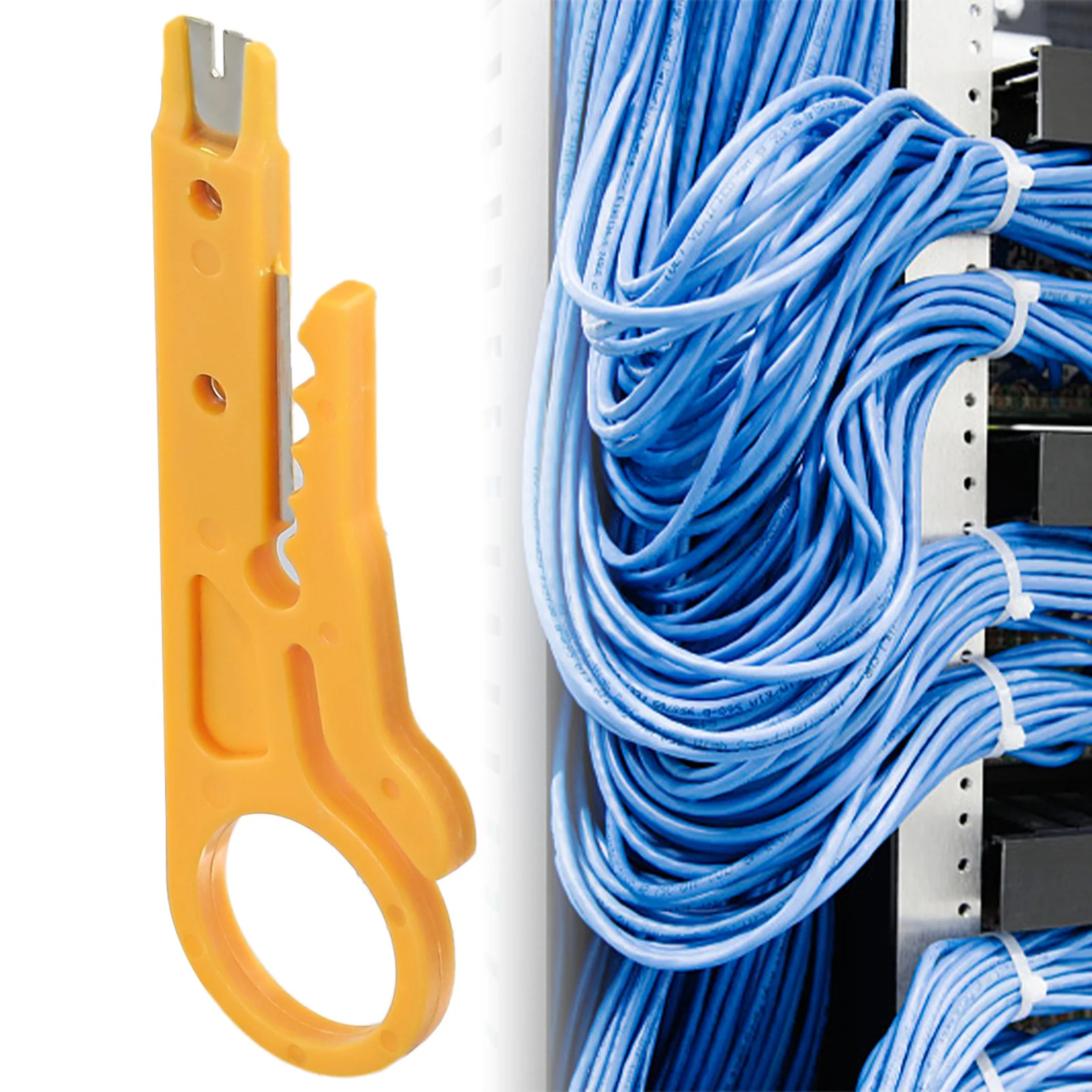 Simple To Use Wire Cutter Strip Twisted-pair UTP STP Data Cables Yellow 1pcs 9cm Connectors Die Cut Wire Safety