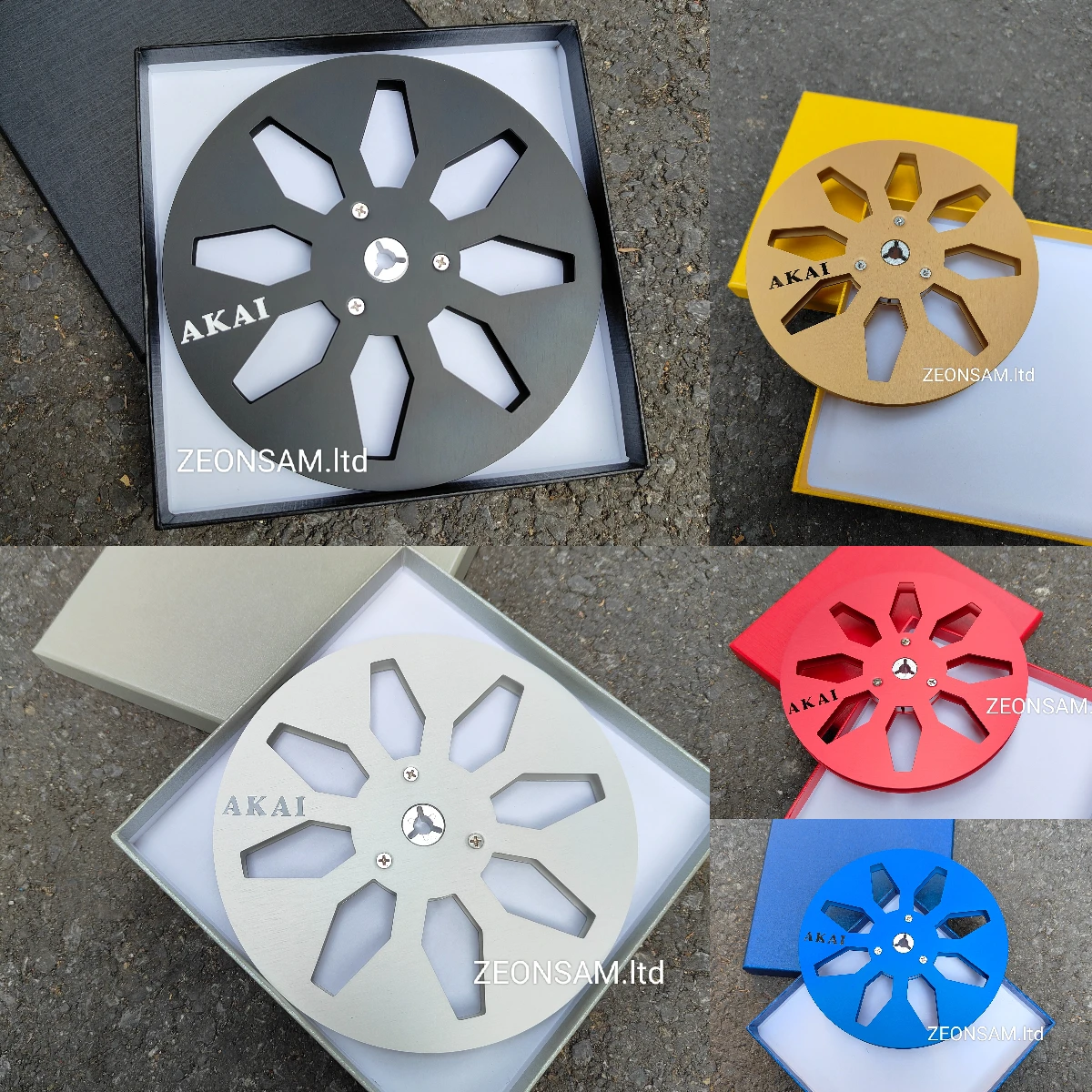 

AKAI 7 "x 1/4" дюйма алюминиевая пустая катушка для катушек для магнитофонов, пустая катушка для нанесения для Studer ReVox/TEAC/Pioneer/AKAI