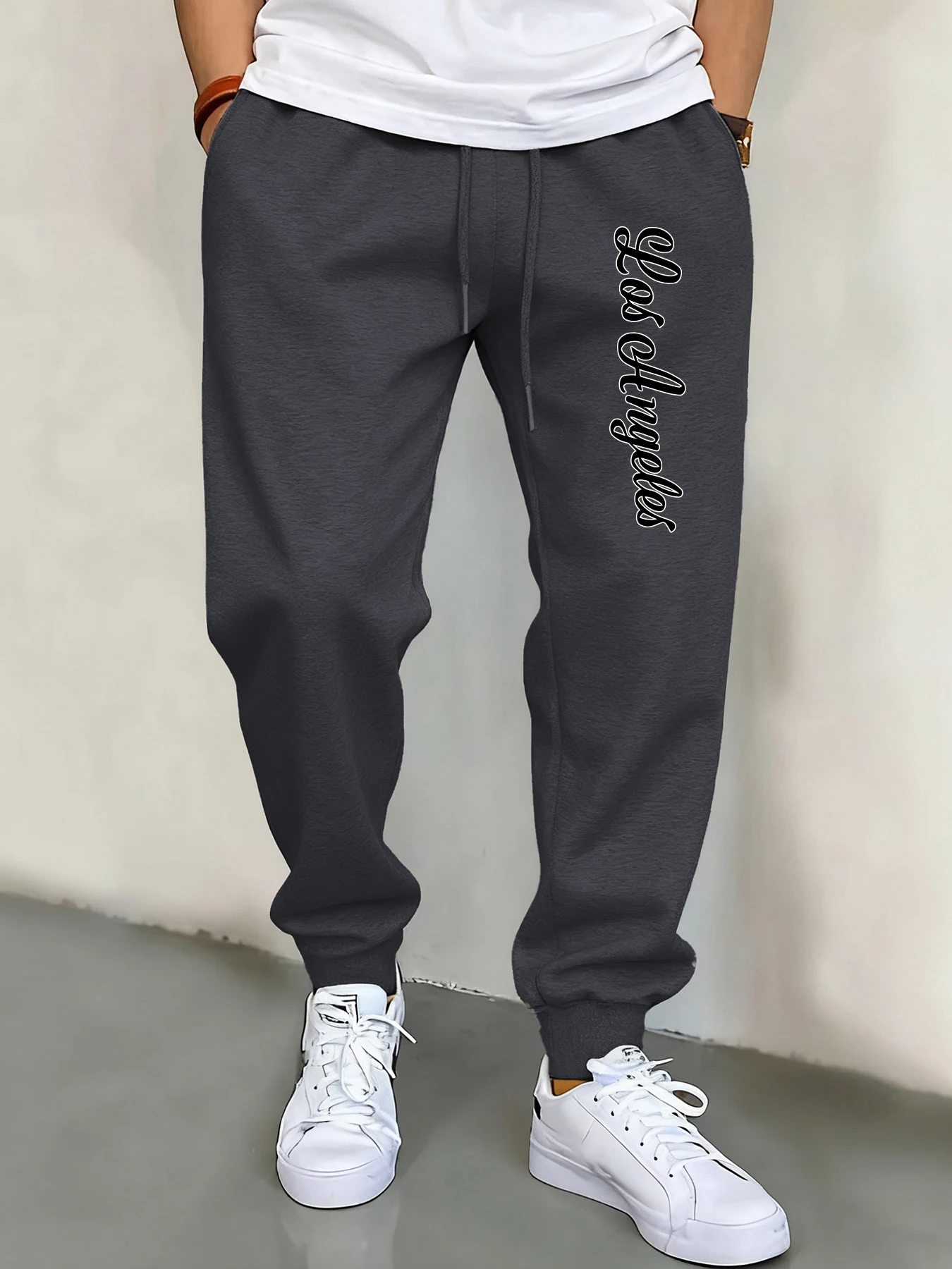 

United States California Man Joggers Pant Fleece Pocket Sweatpant Autumn Fashion Sweatpants Unisex Warm Drawstring Trousers