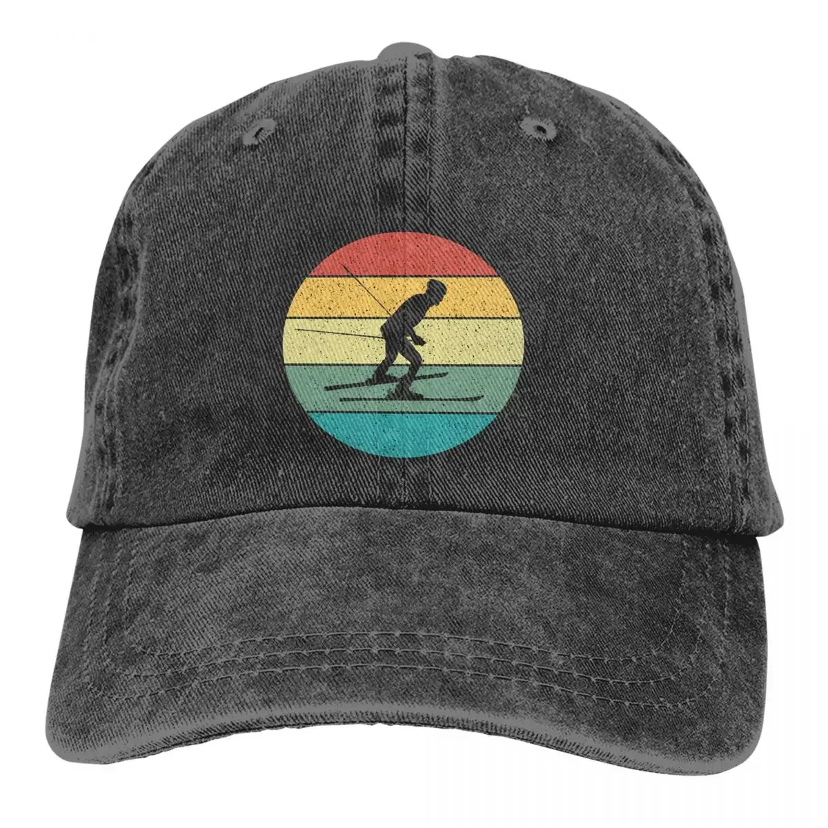 Skiing Retro Vintage Baseball Cap Men Cowboy Hats Women Visor Protection Snapback Cross-Country Cross Country Caps