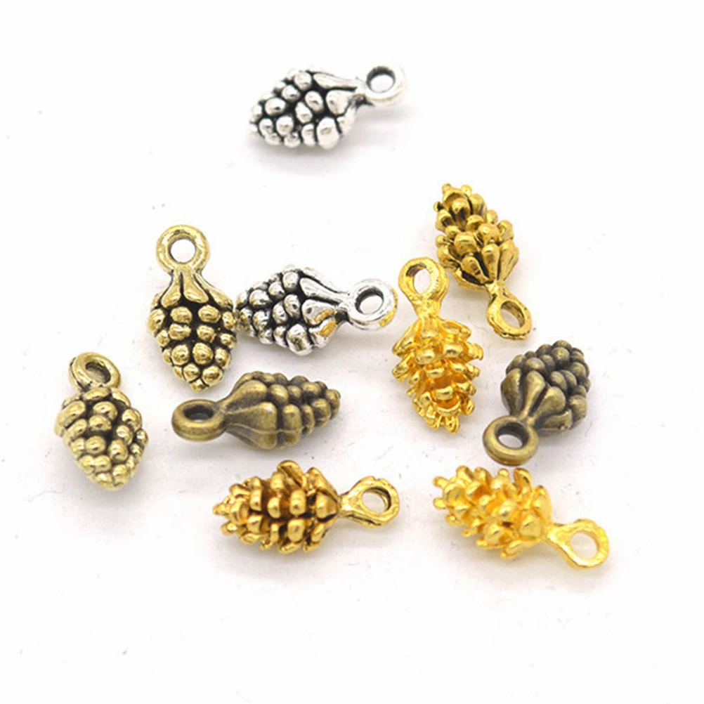 

100pcs Jewelry Pendant Pine Cone Charms DIY Necklace Jewelry Pendant Bracelet Earrings Accessories Craft Project