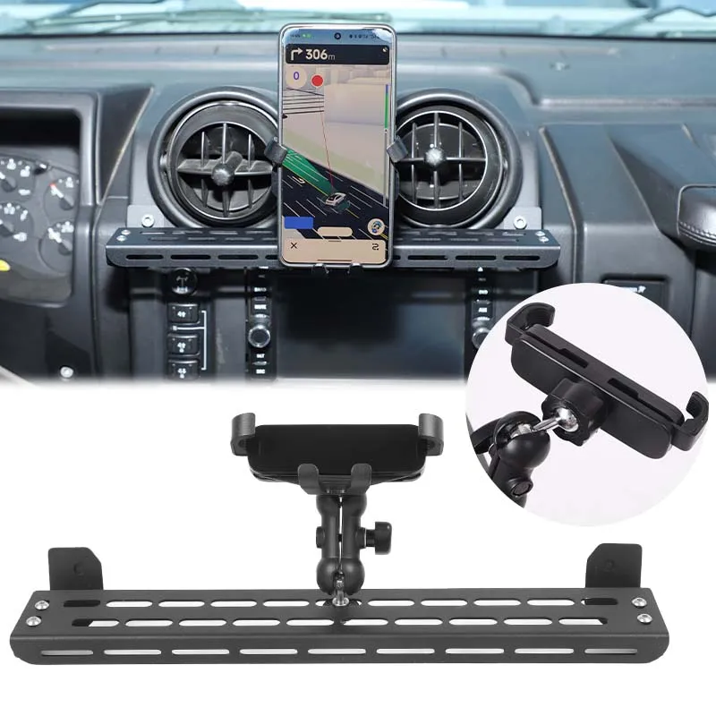 

For Hummer H2 2003-2007 Aluminum Alloy Car Off-Road Multifunction Dashboard Phone Bracket Mount Holder Car tools Accessories