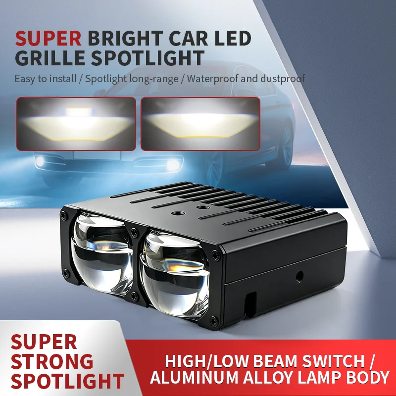 High Brightness Universal Waterproof LED Spot Lamp, Auxiliary Light Equipped with Adjustable Mount Bracket for Motorcycle & Car