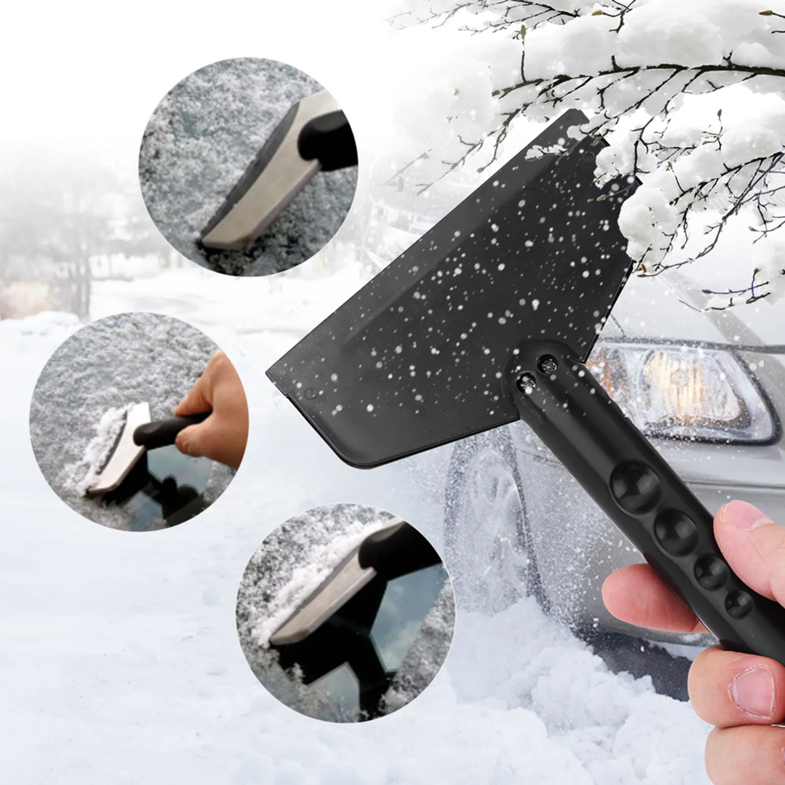 Stainless Steel Mini Car Vehicle Snow Shovel Ice Scraper Removal Cleaning Tool