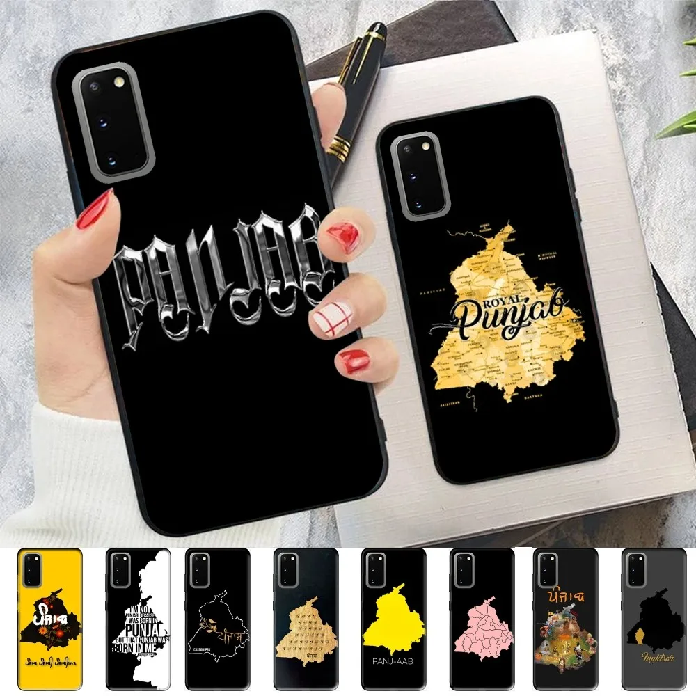 

P-Punjab Map Phone Case For Samsung S 9 10 20 21 22 23 30 23 24 Plus Lite Ultra FE S10lite Fundas