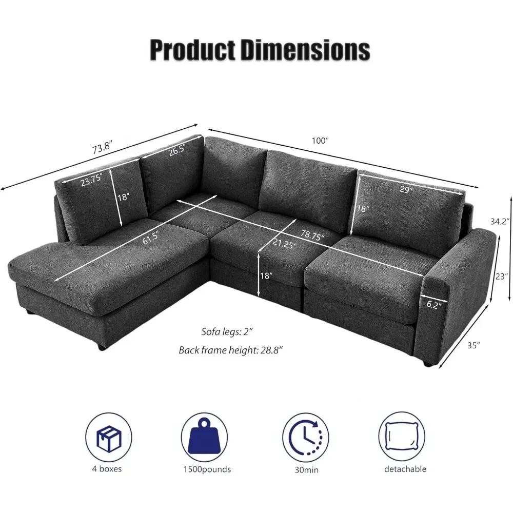 Thumbnail 2 - #8 Popular L-Shaped Corner Sofas Choices