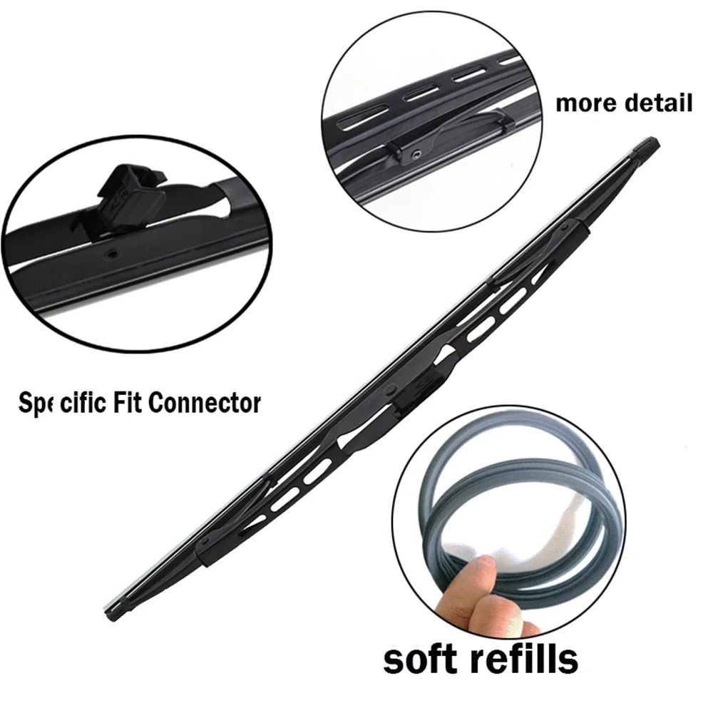 3Pcs/set Front Rear Tailgate Wiper Blades For Ssangyong Rexton 2016 2015 2014 2013 2012 2011 2010 2009 2008 2007 2006 2005 view 4