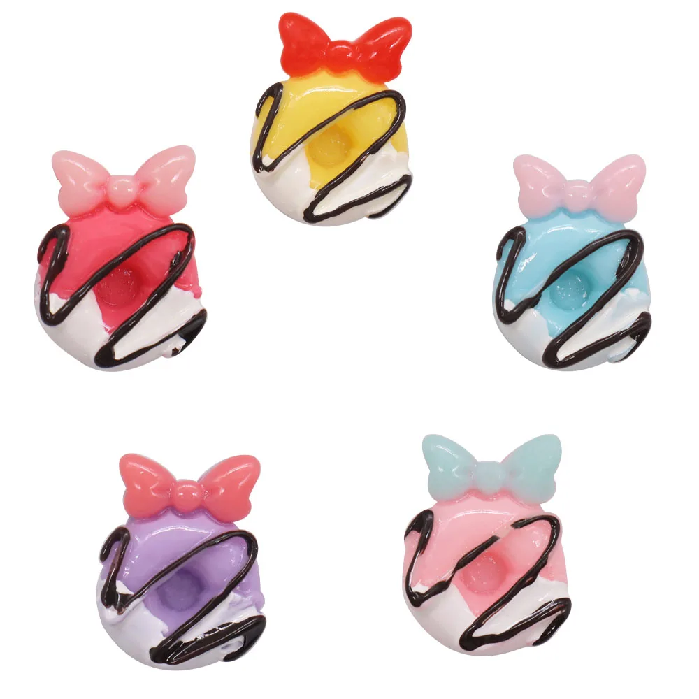 Single Sale 1pcs Resin Colorful Doughnut Slippers Shoe Charms Accessories Kid Designer Decoration DIY Backpack Holiday Present