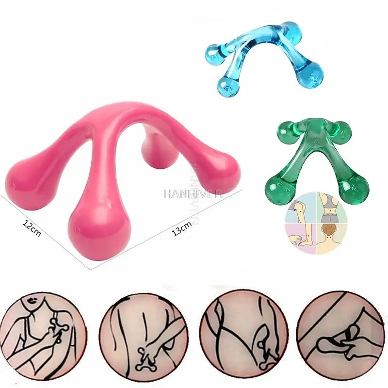 Handheld Arch Body Massager Health Balance Four Ball Back Mini Massage Stick Relax  Acupressure Health Massage Tool