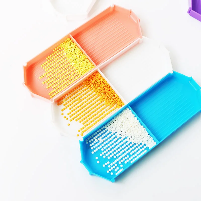 

1/6 шт. большой емкости для сортировки алмазной живописи-сращиваемый штабелируемый прочный пластиковый лоток DIY алмазные художественные наборы органайзер