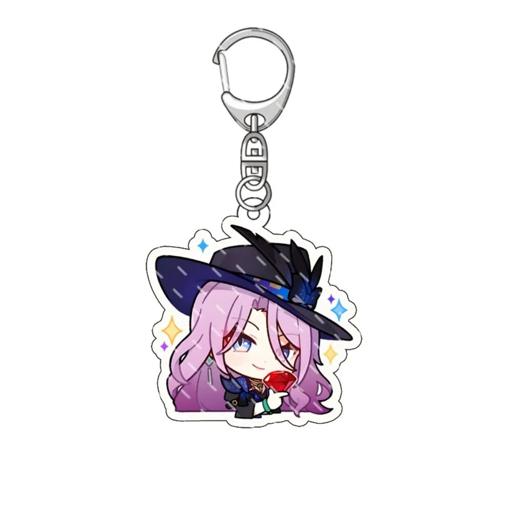 Game Honkai: Star Rail Acrylic Keychain Backpack Hanging Keyring Pendant Jade Aventurine Decoration Accessories Ornament Gifts