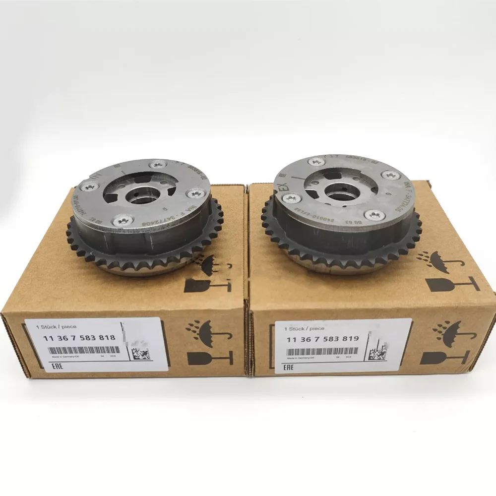 AADD-NEW 2X Exhaust Intake Camshaft VVT Gear 11367583818 11367583819 for Bmw X3 X4 X1 320i 520i N20 N26 2.0