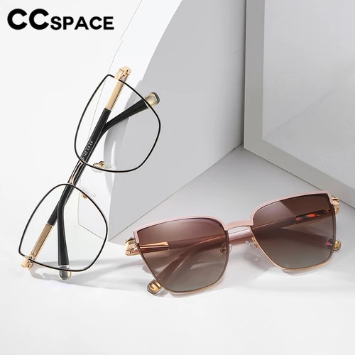 Imagen 2 del producto Monturas de gafas de protección contra luz azul para mujer, lentes polarizadas con Clip magnético para ordenador, lentes ópticos para miopía de lectura 0,5 1,0