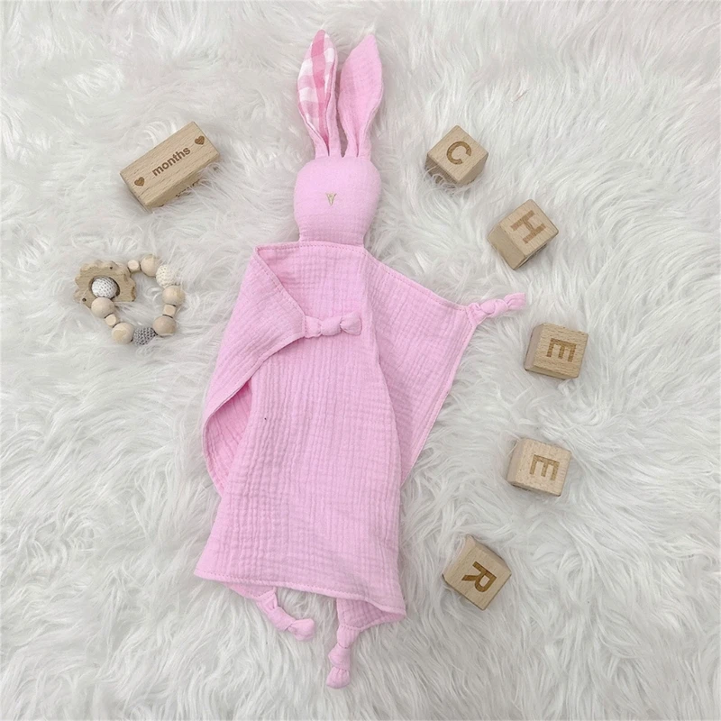 2024 New Rabbit Baby Soother Toy Appease Towel Cartoon Animal Burping Cloth for Newbrons Cotton & Soft Comforting Towel