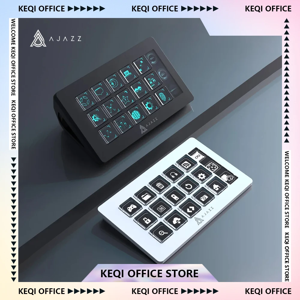 

AJAZZ AKP153E Multifunctional Console Panel Desktop Assistente 15 Macro Keys Trigger Actions Custom Keyboard Desktop PC Gift