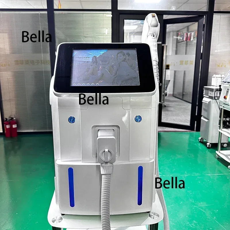 2025 أحدث جهاز ليزر ديود 755 808 1064 نانومتر متعدد الأطوال الموجية لإزالة شعر الوجه والجسم مع رأس تبريد آلة إزالة الشعر بالليزر بدون ألم #3