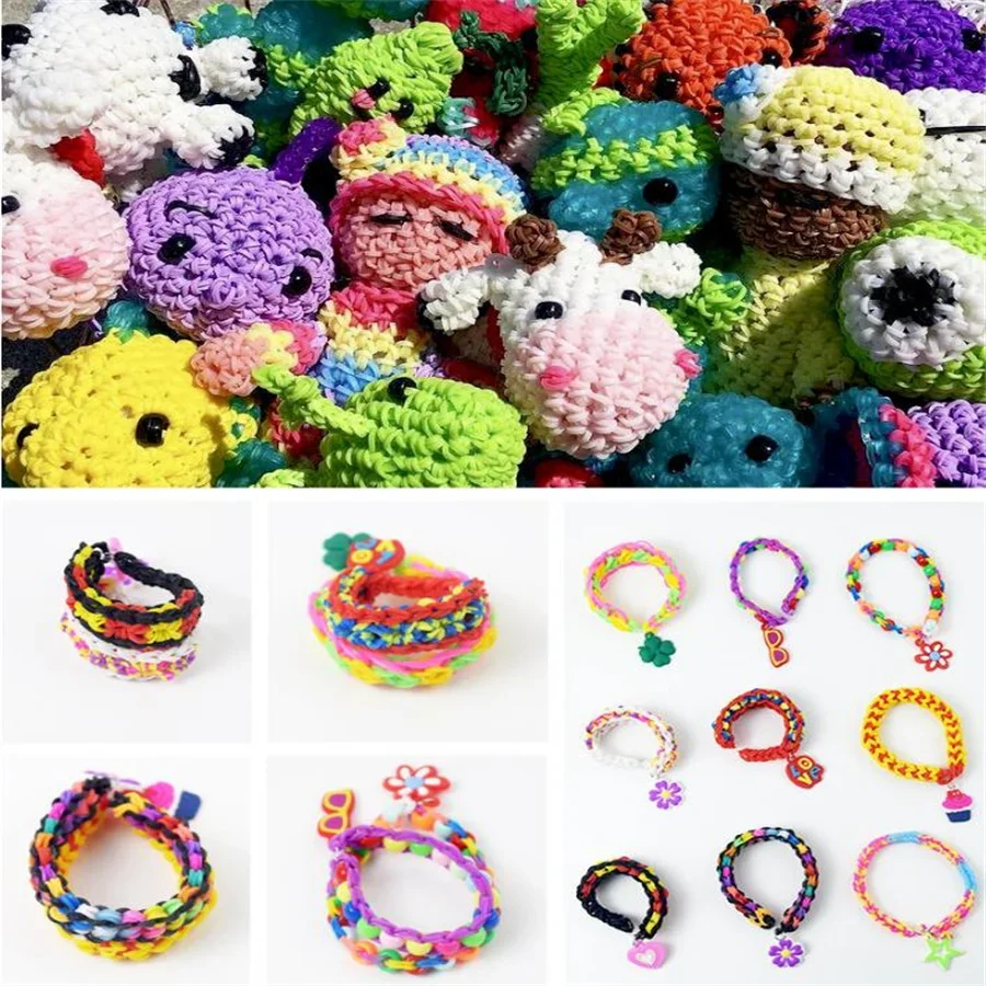 24グリッドのゴムバンドブレスレット作成キット、クリエイティブなジュエリーセット、小さなクラフターのための理想的なギフト、鮮やかなDIYバンドでカラフルなブレスレットを作ろう