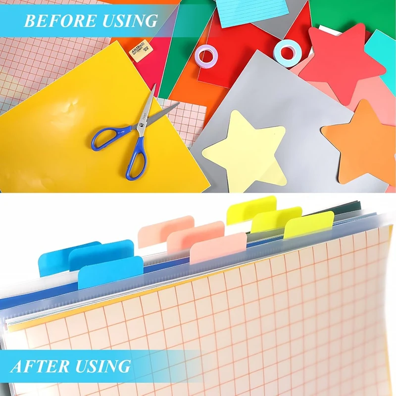 36 Pcs 12X12 Scrapbook Paper Storage Organizer With 90 Pcs Sticky Index Tabs For Holds Scrapbook Paper Cardstock Vinyl