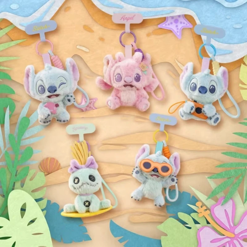 

52TOYS Stitch Модель слепая коробка Hello Hawaii Series Аниме Плюшевый мобильный телефон Веревка Рюкзак Подвеска Декоративная игрушка Подарок на день рождения