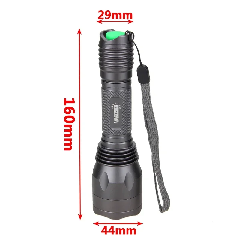 VASTFIRE 10000Lm Green Red LED Tactical 250 yard Hunt Flashlight Portable Lantern Lights dive light Lamp Torch