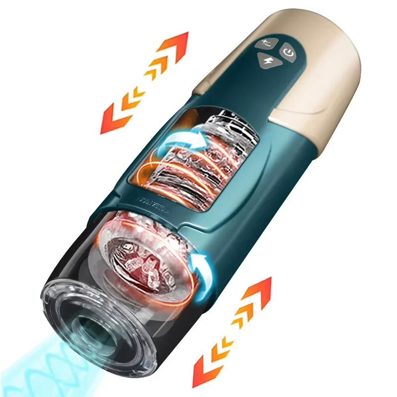 Automatic Male Masturbator Telescopic Rotation Vagina Masturbation for Men Adults Goods for Sex Toys Piston Mastubators Cup