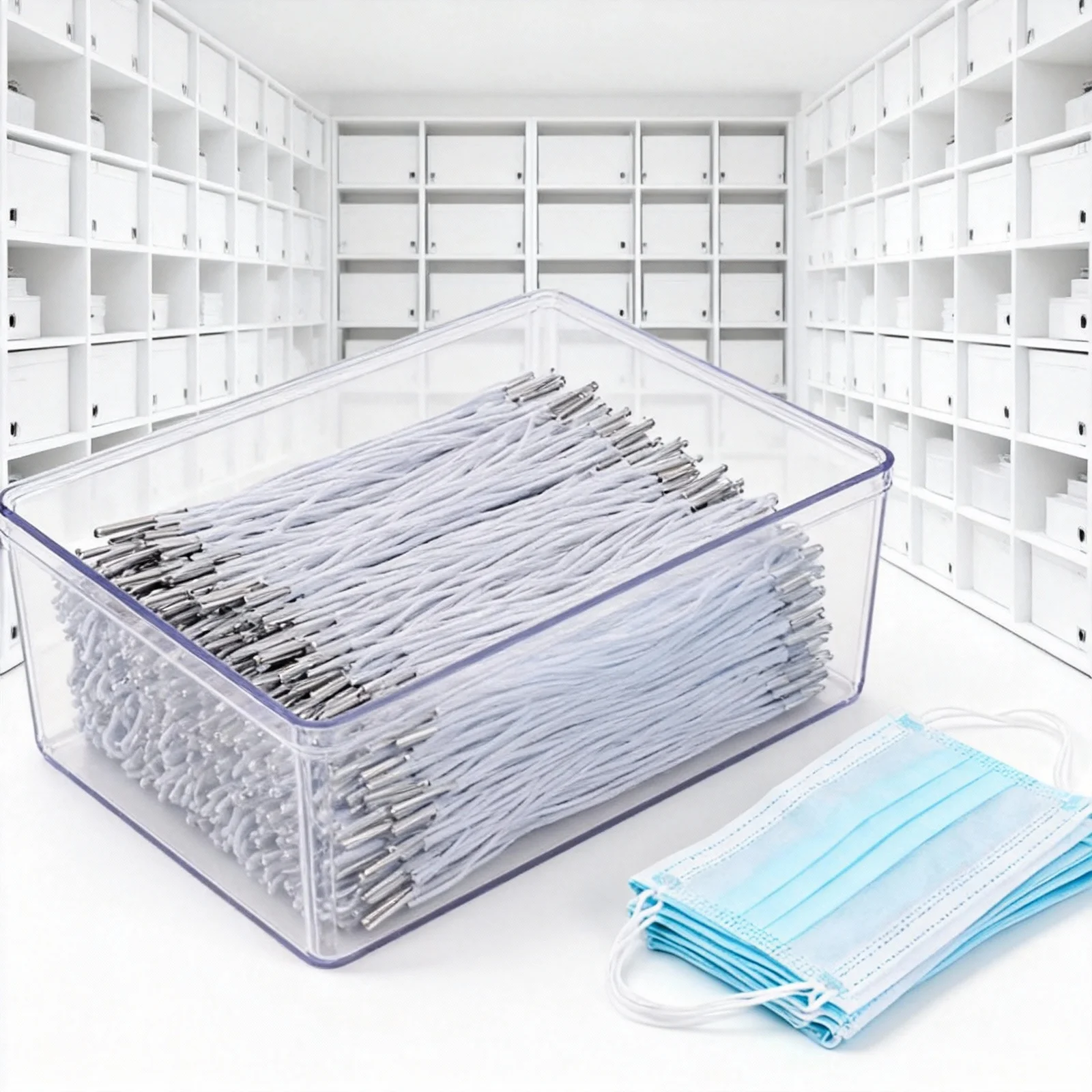 100Pcs DIY Mask Elastic Ropes Handmade Elastic Line for Halloween Party Kindergarten Family Activities Soft Comfortable