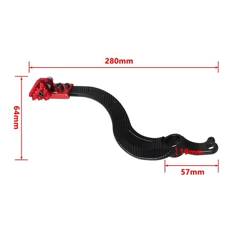 CNC Aluminum Lightweight Durable Rear Brake Foot Lever Pedal Replacement For Honda CRF250R CRF450R CRF250RX CRF450RX 2004-2022