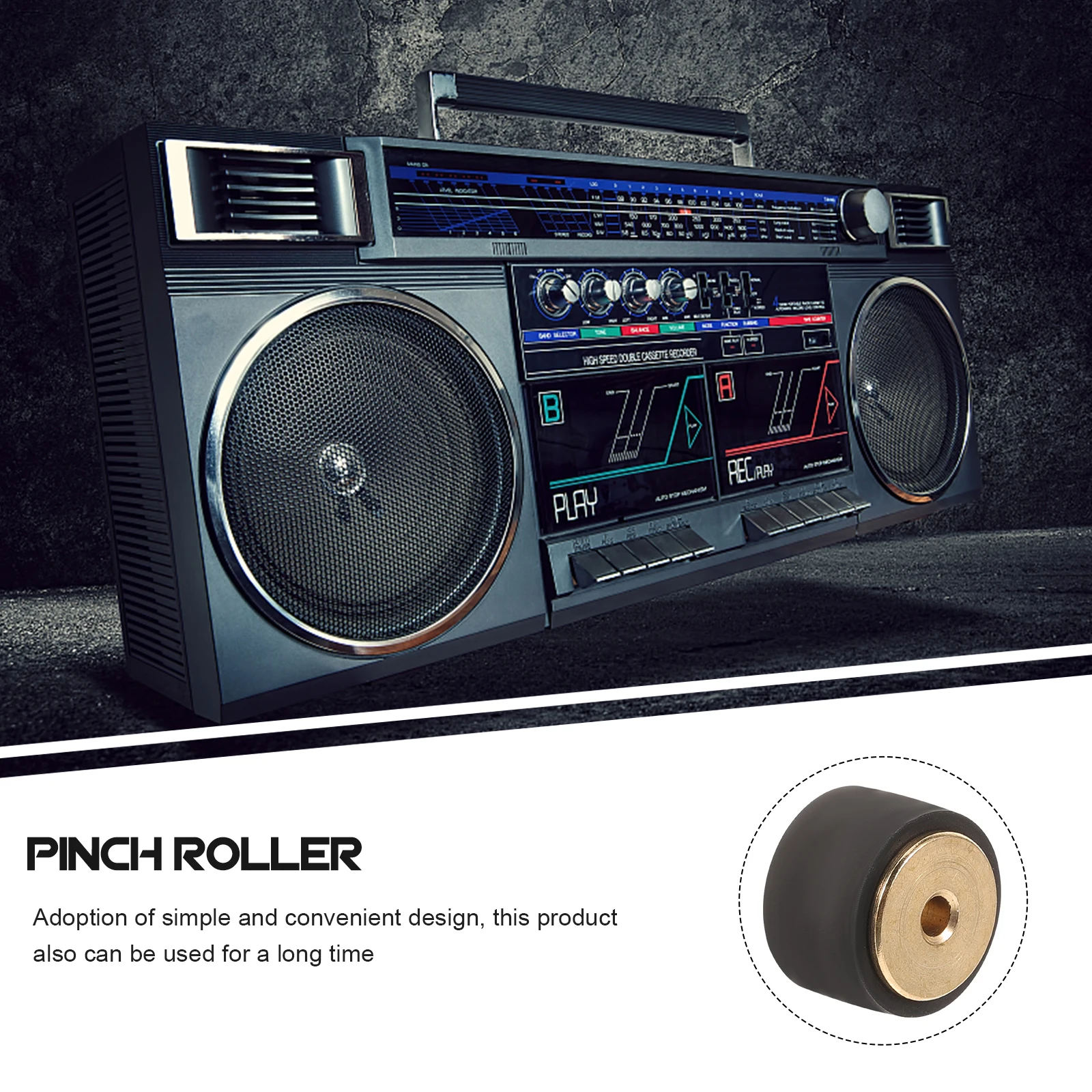 

Radio Supplies 11mm Pinch Roller for Recorders Lightweight Design Easy Operation Long Service Life Pinch Roller for Radio Tape