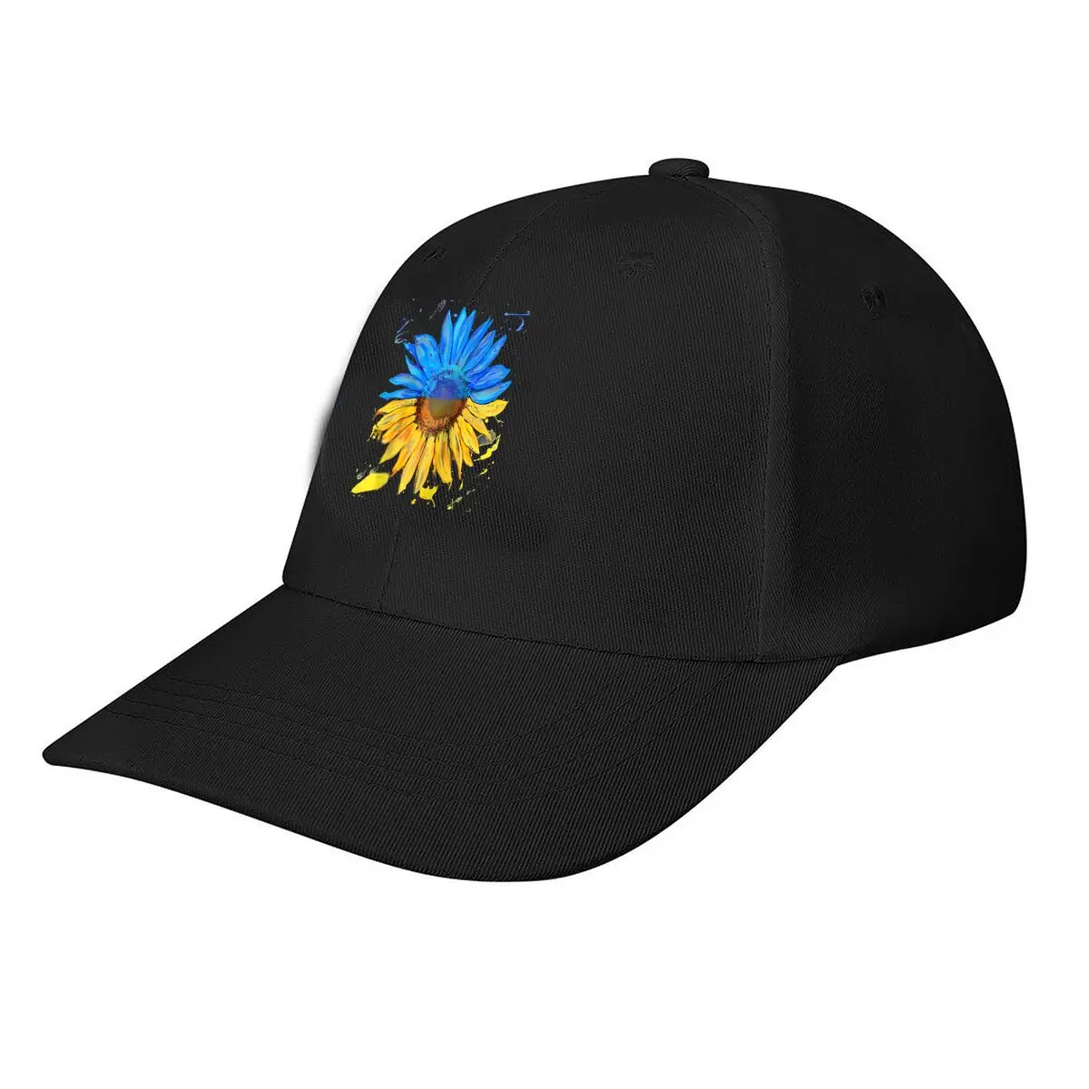 Blue Yellow Sunflower Splash Baseball Cap Fashion Men Sunhat Women's Outdoor Sports