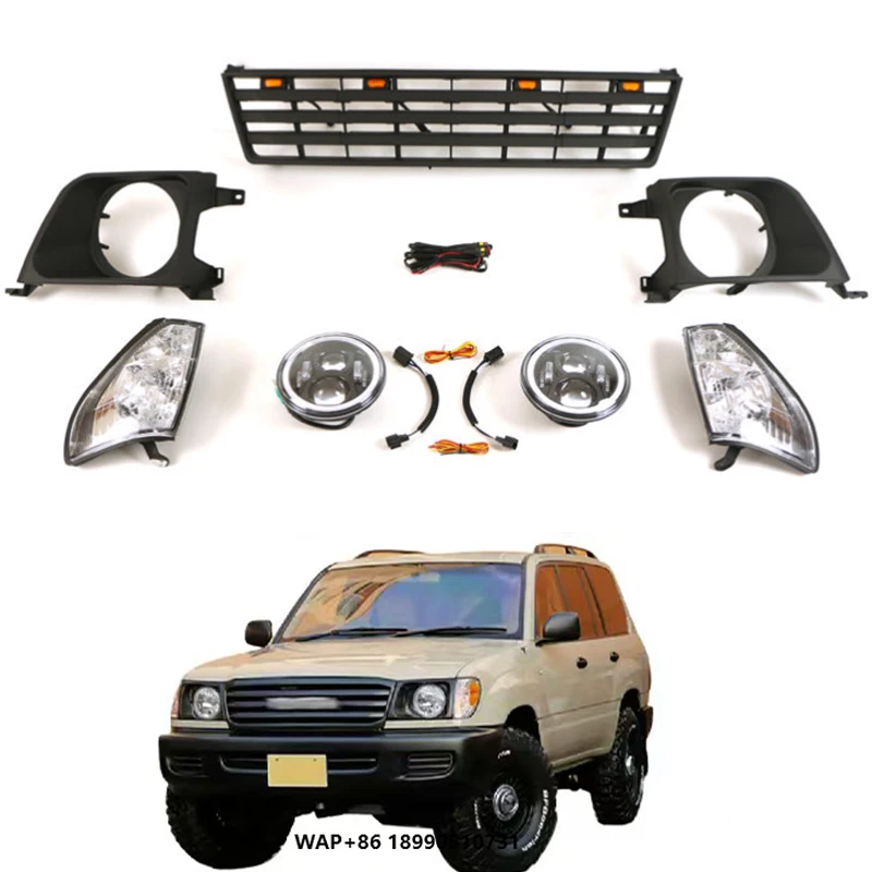 

New for for Land Cruiser Prado LC90 LC95 2700 3400 1996-2002 Front Bumper Grille Radiator Trim Plastic Exterior Car